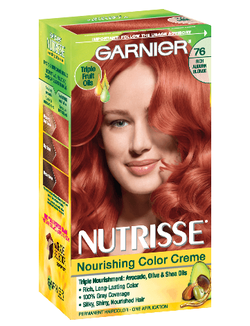 Garnier Nutrisse Nourishing Color Creme 76 - Rich Auburn Blonde (Hot Tamale) Permanent Hair Color
